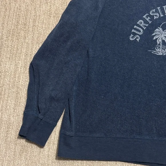 Faherty Men’s Size XXL Surfside Beach Fleece Sweatshirt Sea Navy Soft Knit - Picture 5 of 12